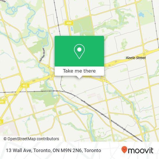 13 Wall Ave, Toronto, ON M9N 2N6 map