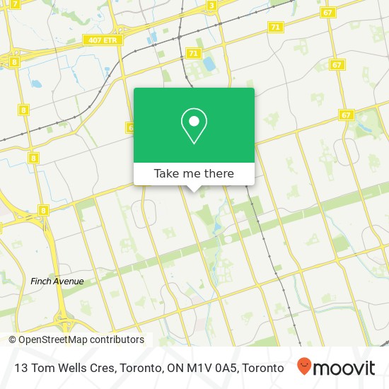 13 Tom Wells Cres, Toronto, ON M1V 0A5 map