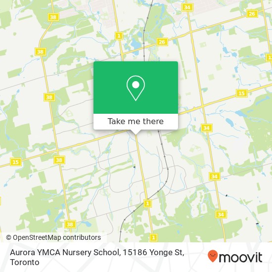 Aurora YMCA Nursery School, 15186 Yonge St map