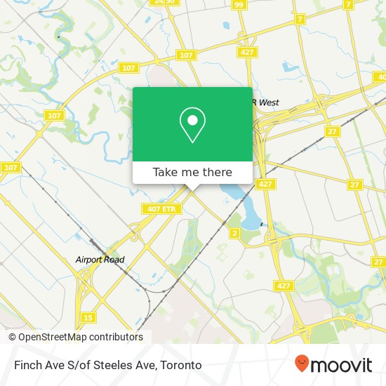 Finch Ave S/of Steeles Ave map