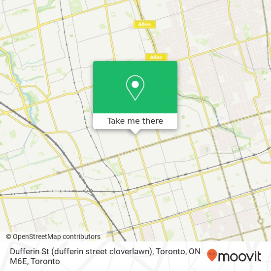Dufferin St (dufferin street cloverlawn), Toronto, ON M6E plan