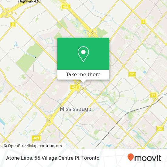 Atone Labs, 55 Village Centre Pl map