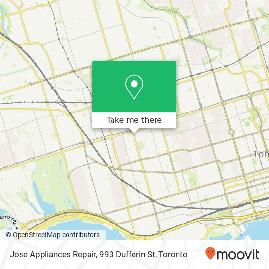 Jose Appliances Repair, 993 Dufferin St map