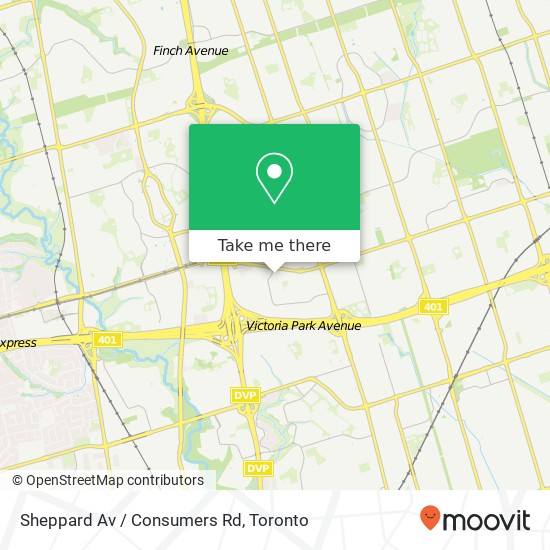 Sheppard Av / Consumers Rd map