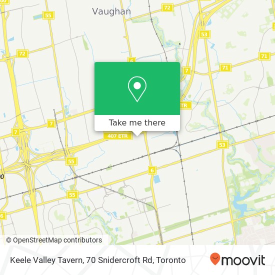Keele Valley Tavern, 70 Snidercroft Rd map