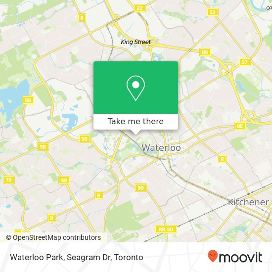 Waterloo Park, Seagram Dr map