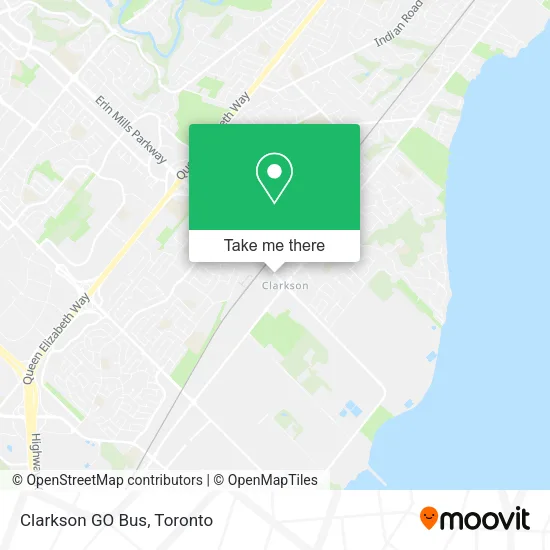 Clarkson GO Bus map