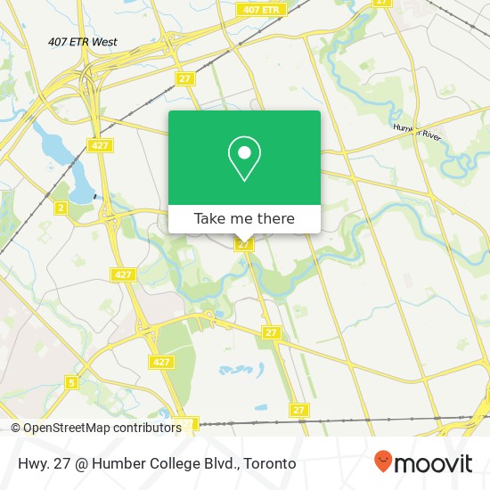Hwy. 27 @ Humber College Blvd. map