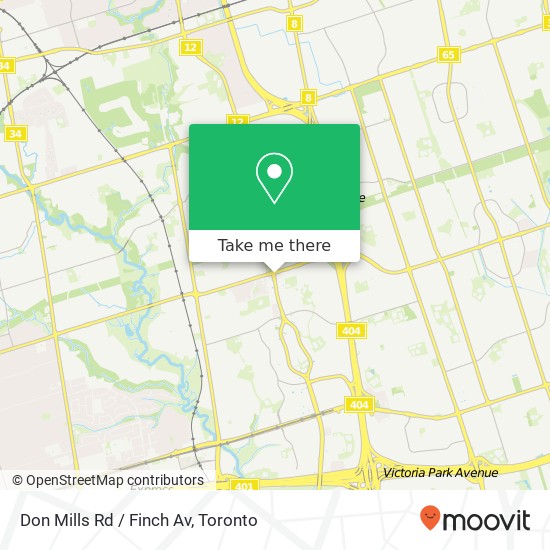 Don Mills Rd / Finch Av map