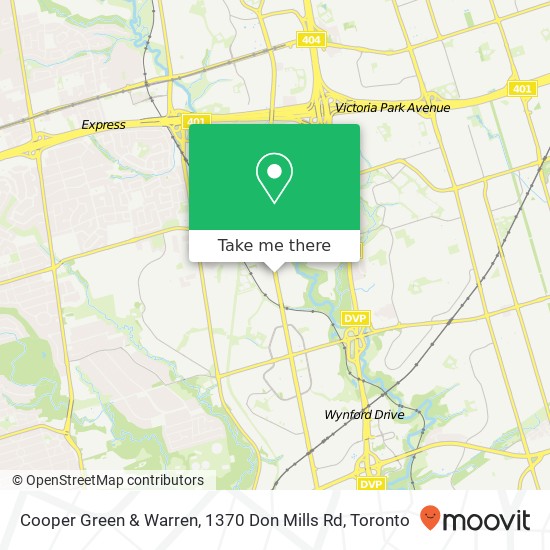 Cooper Green & Warren, 1370 Don Mills Rd map