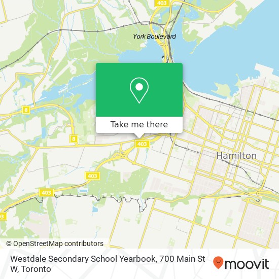 Westdale Secondary School Yearbook, 700 Main St W map