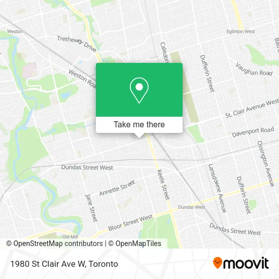 1980 St Clair Ave W map
