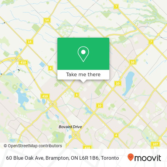 60 Blue Oak Ave, Brampton, ON L6R 1B6 map