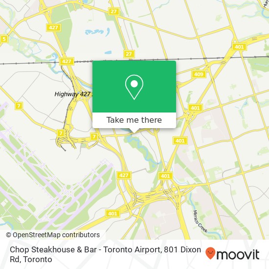 Chop Steakhouse & Bar - Toronto Airport, 801 Dixon Rd map