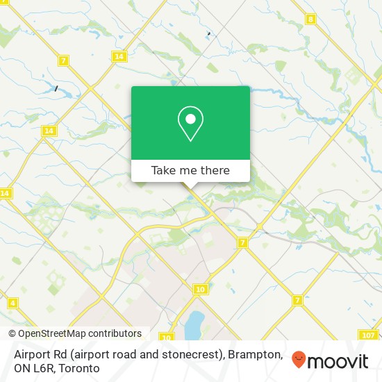 Airport Rd (airport road and stonecrest), Brampton, ON L6R map