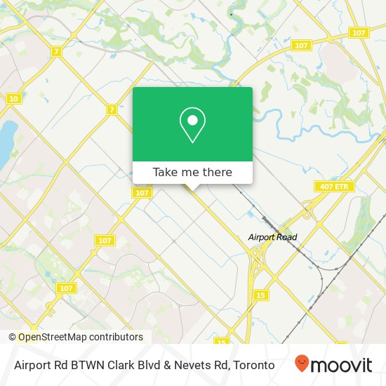 Airport Rd BTWN Clark Blvd & Nevets Rd map