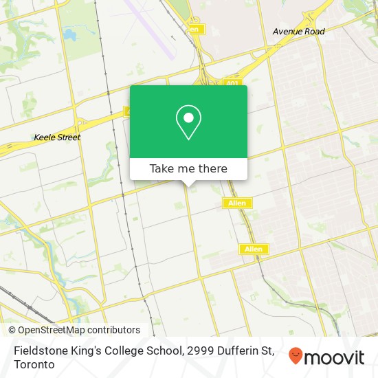 Fieldstone King's College School, 2999 Dufferin St map