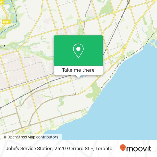 John's Service Station, 2520 Gerrard St E map