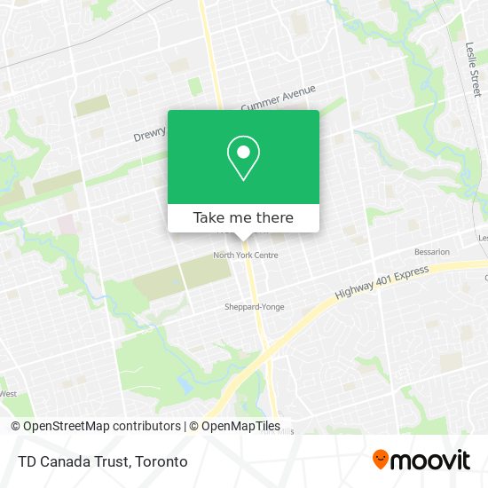 TD Canada Trust map