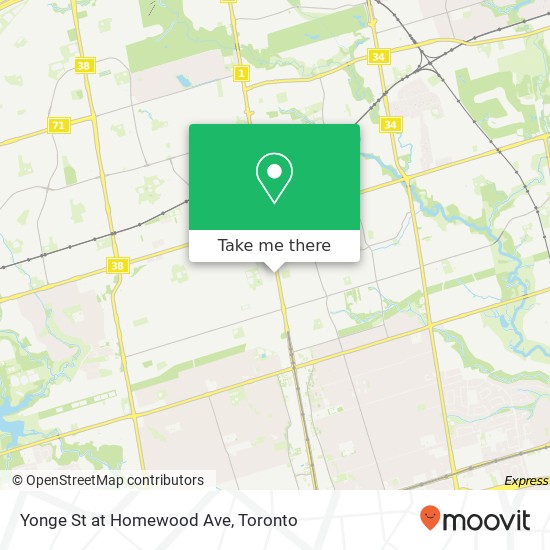 Yonge St at Homewood Ave map