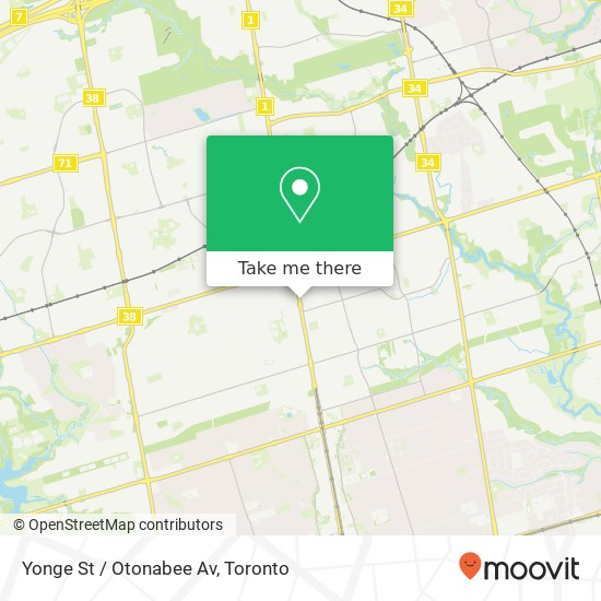 Yonge St / Otonabee Av map