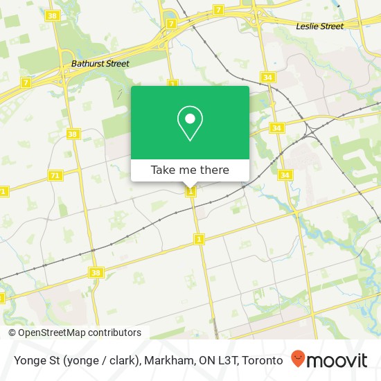 Yonge St (yonge / clark), Markham, ON L3T plan