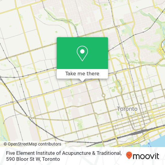 Five Element Institute of Acupuncture & Traditional, 590 Bloor St W map
