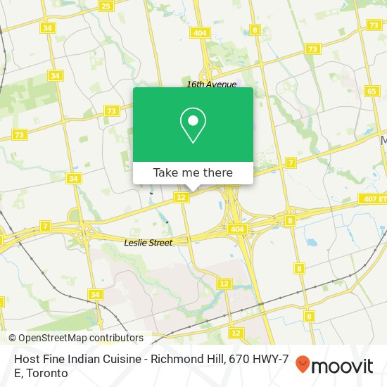 Host Fine Indian Cuisine - Richmond Hill, 670 HWY-7 E plan