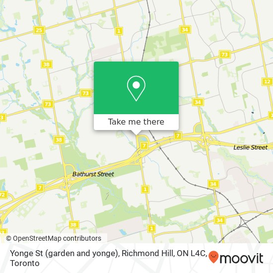 Yonge St (garden and yonge), Richmond Hill, ON L4C map