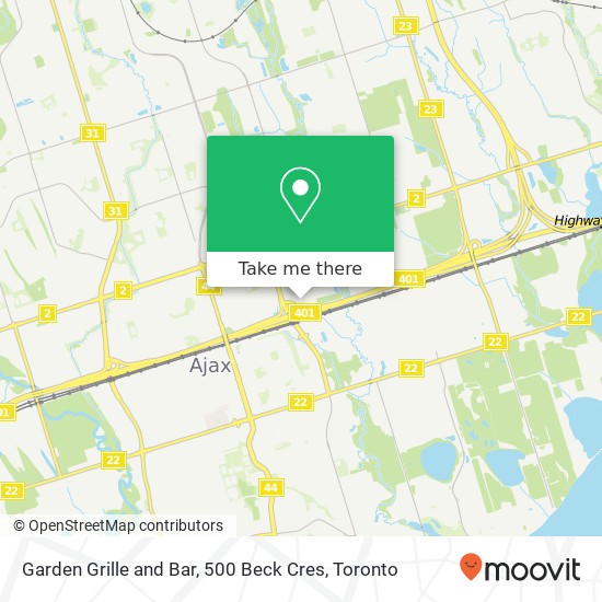 Garden Grille and Bar, 500 Beck Cres map