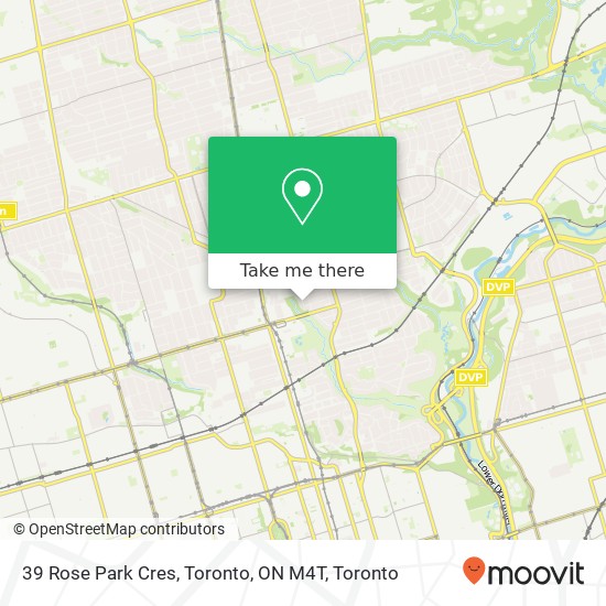 39 Rose Park Cres, Toronto, ON M4T map