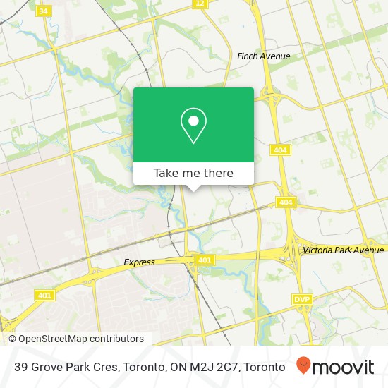 39 Grove Park Cres, Toronto, ON M2J 2C7 map