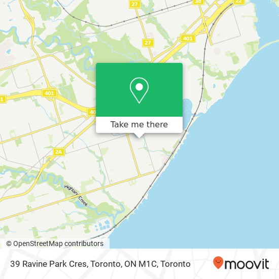 39 Ravine Park Cres, Toronto, ON M1C map