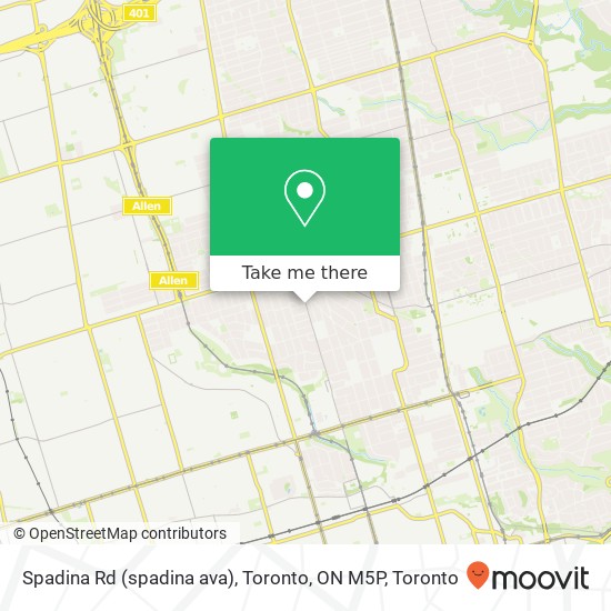 Spadina Rd (spadina ava), Toronto, ON M5P map