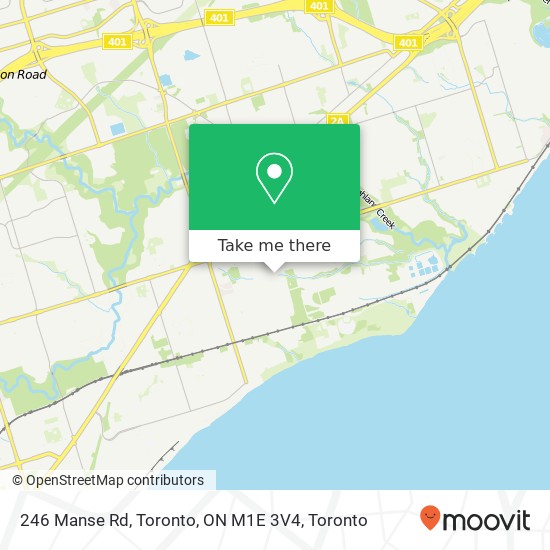 246 Manse Rd, Toronto, ON M1E 3V4 map