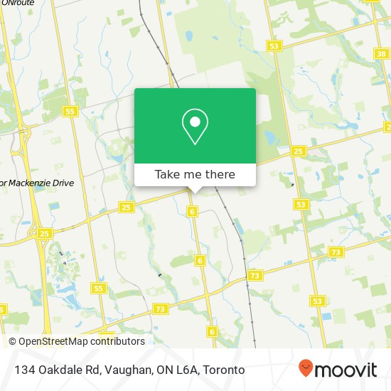 134 Oakdale Rd, Vaughan, ON L6A map