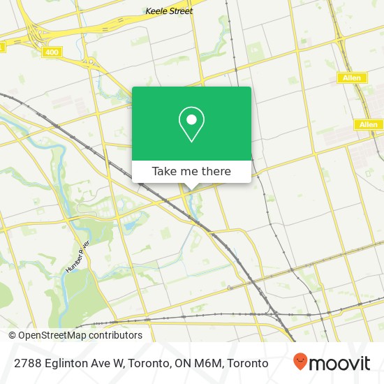 2788 Eglinton Ave W, Toronto, ON M6M map