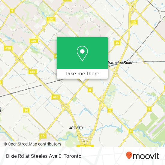 Dixie Rd at Steeles Ave E map