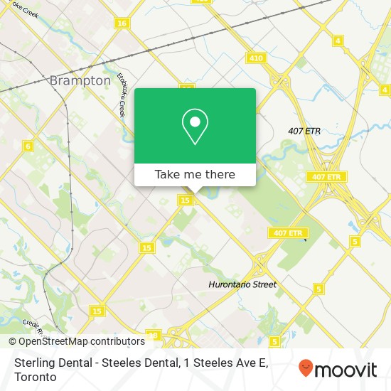 Sterling Dental - Steeles Dental, 1 Steeles Ave E map
