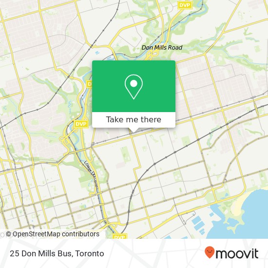 25 Don Mills Bus map