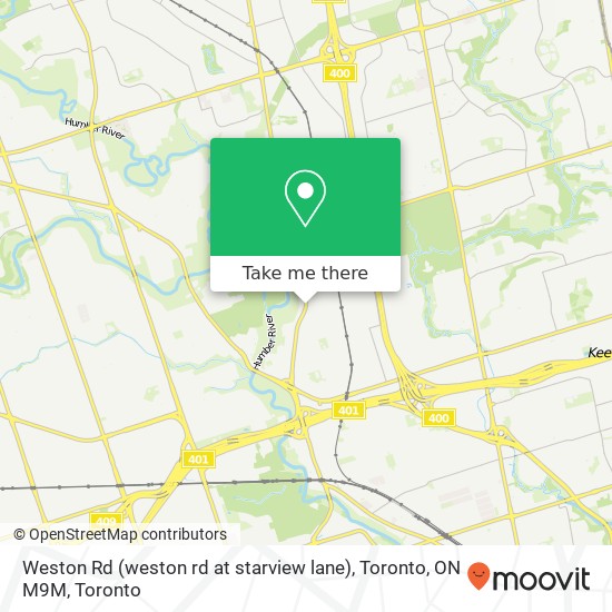 Weston Rd (weston rd at starview lane), Toronto, ON M9M map