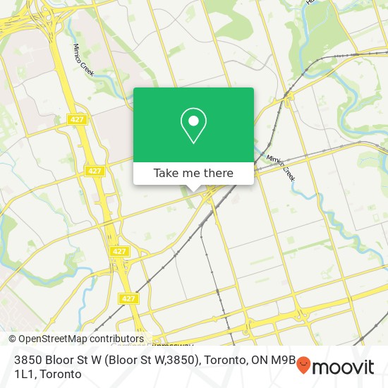 3850 Bloor St W (Bloor St W,3850), Toronto, ON M9B 1L1 map