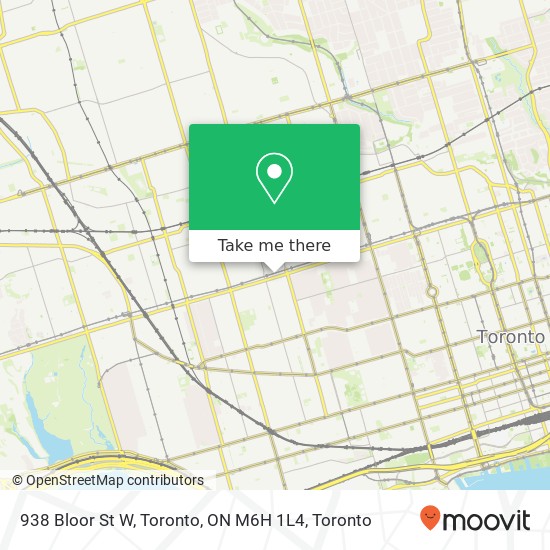 938 Bloor St W, Toronto, ON M6H 1L4 map