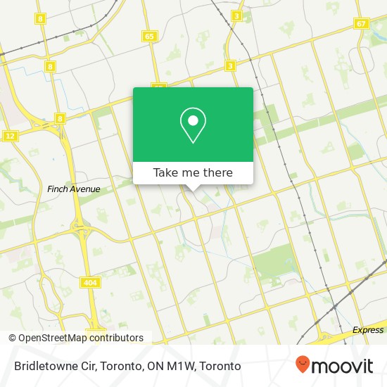 Bridletowne Cir, Toronto, ON M1W plan