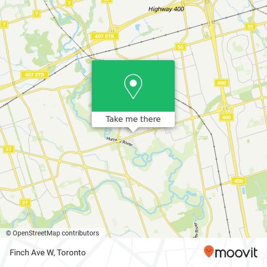 Finch Ave W map