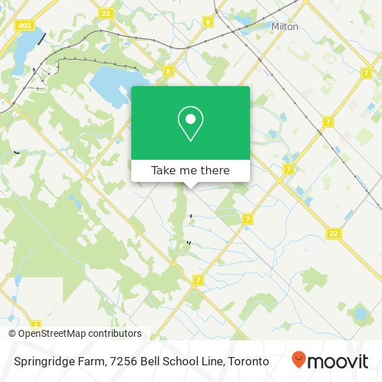 Springridge Farm, 7256 Bell School Line map