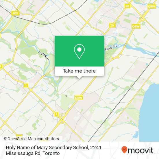 Holy Name of Mary Secondary School, 2241 Mississauga Rd map