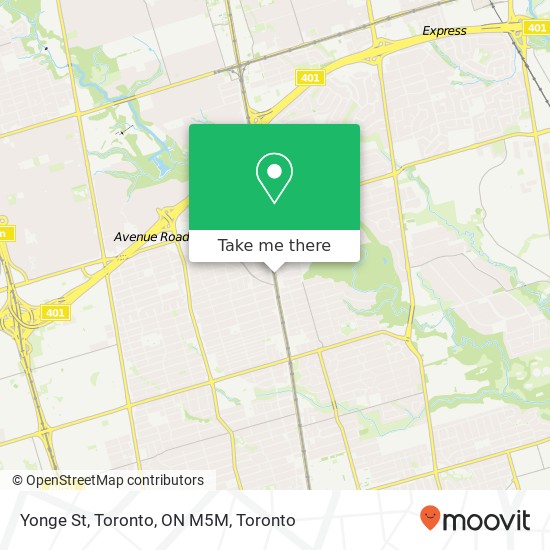 Yonge St, Toronto, ON M5M plan