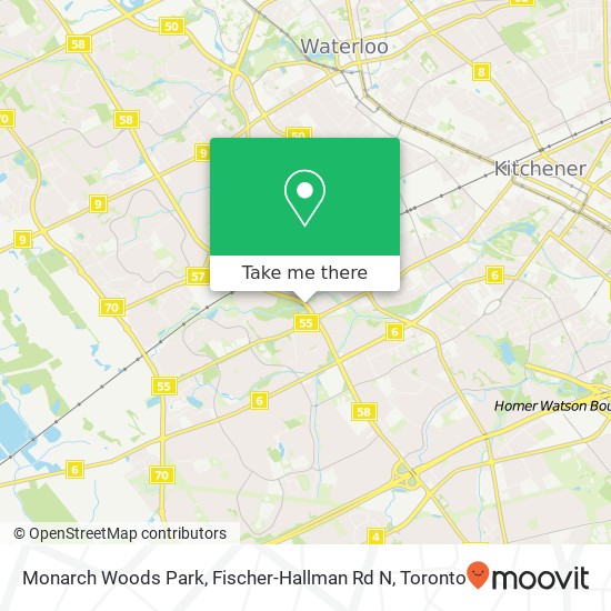 Monarch Woods Park, Fischer-Hallman Rd N map