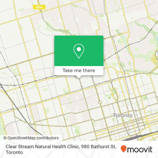 Clear Stream Natural Health Clinic, 980 Bathurst St plan